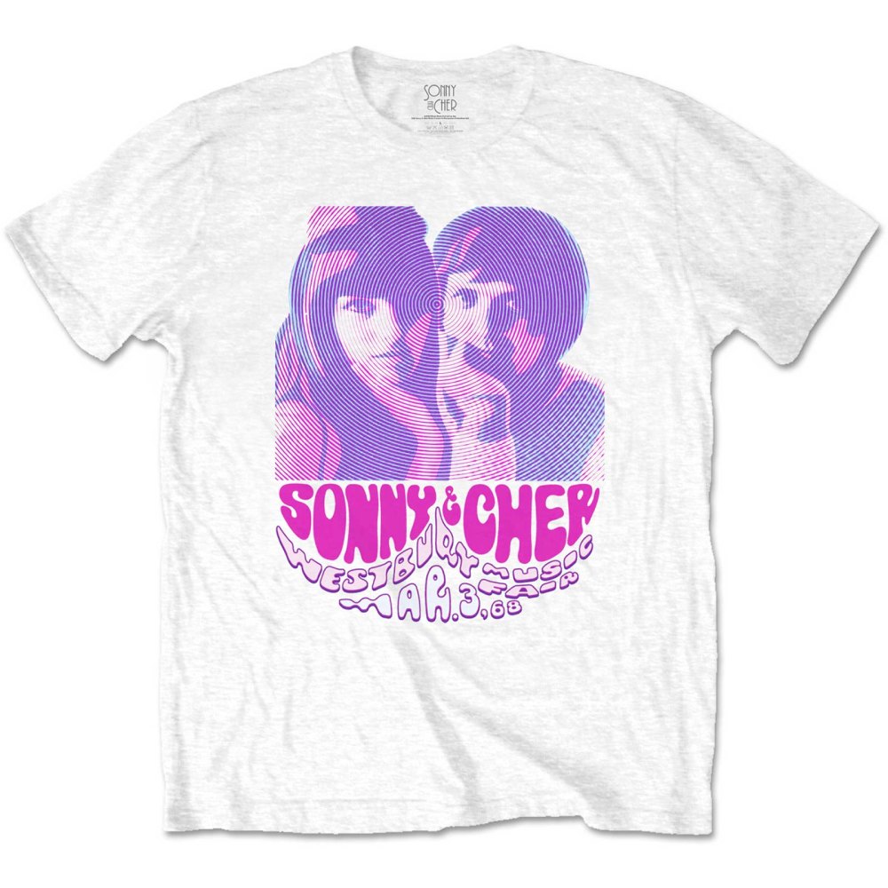Sonny & Cher - Westbury Music Fair Heren Tshirt - Wit